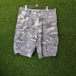 Lee Dungarees Mens‎ Cargo Shorts Camo Casual Outdoors Utility Gray